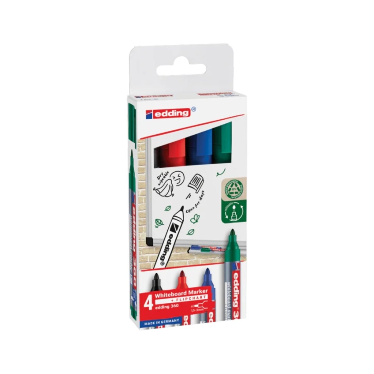 edding Whiteboardmarker 360 4 Stück Strichbreite 1,5 bis 3 mm