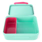 ergobag Brotdose Blümchen bunt 0,5 x 17 x 12 cm besonders leicht und robust