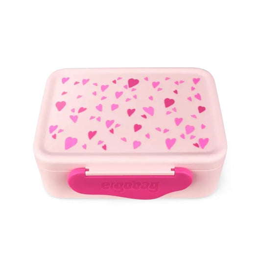 ergobag Brotdose Herzen rosa 0,5 x 17 x 12 cm besonders leicht und robust