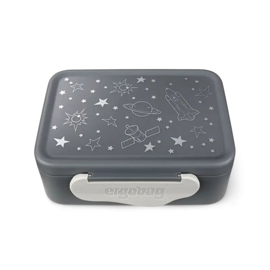 ergobag Brotdose Weltall grau 0,5 x 17 x 12 cm besonders leicht und robust