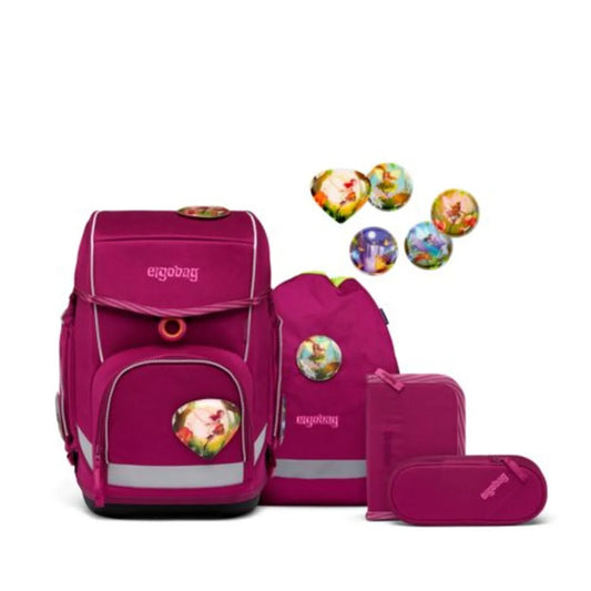 ergobag CUBO Eco Hero Schulranzen-Set WaldzauBär, 5-teilig