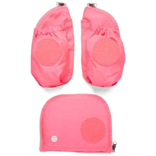 ergobag Fluoreszierendes LED Seitentaschen-Set Pink / Rosa, 3-teilig