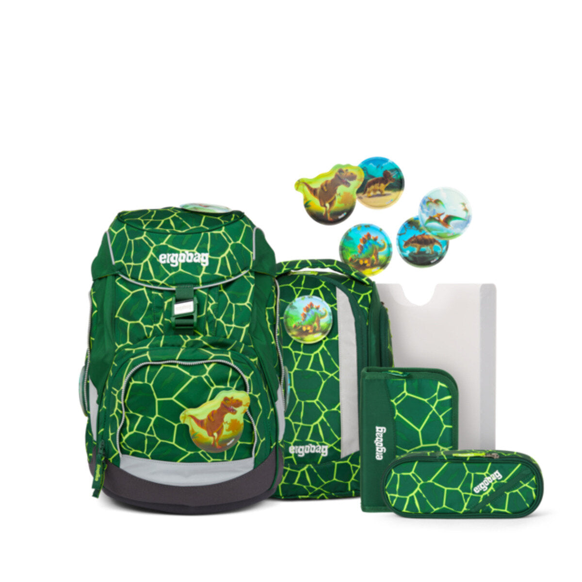 ergobag PACK Schulrucksack-Set - BärRex, 6-teilig