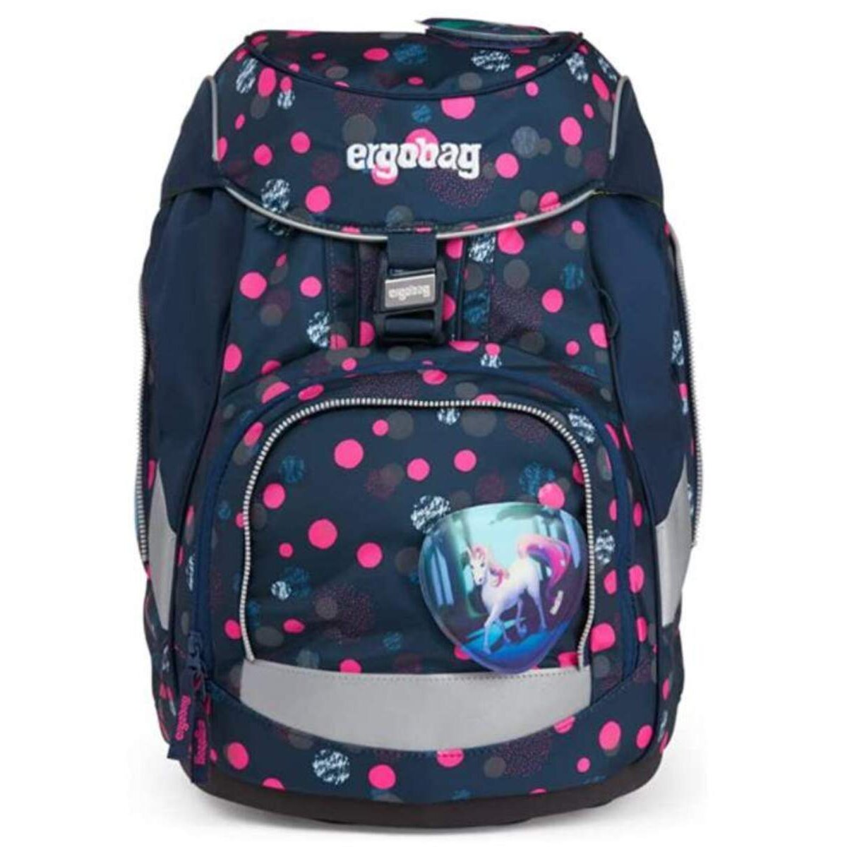 ergobag PACK Set PhantBärsiewelt Reflex Glow, ergonomischer Schulrucksack, Set 6-teilig