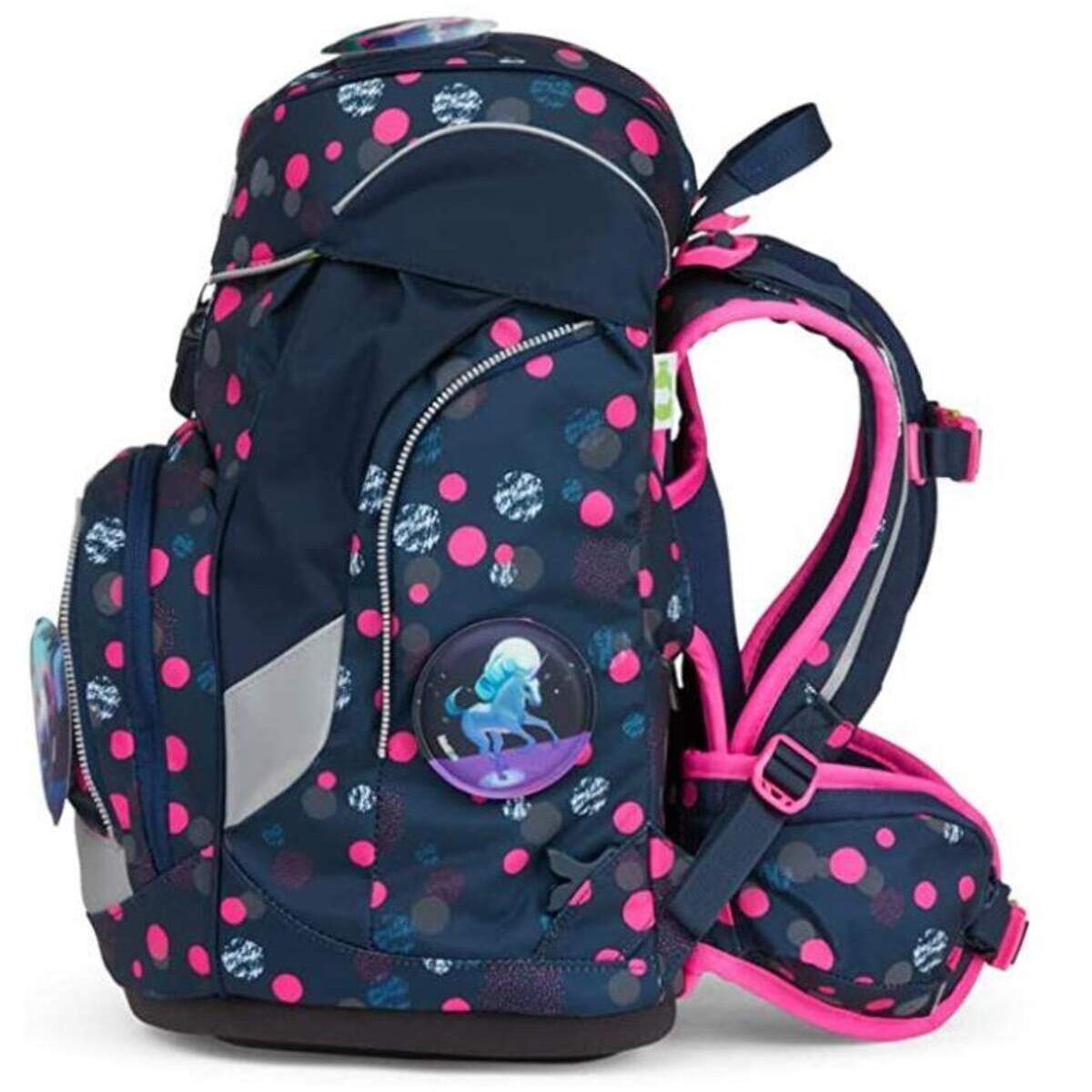 ergobag PACK Set PhantBärsiewelt Reflex Glow, ergonomischer Schulrucksack, Set 6-teilig