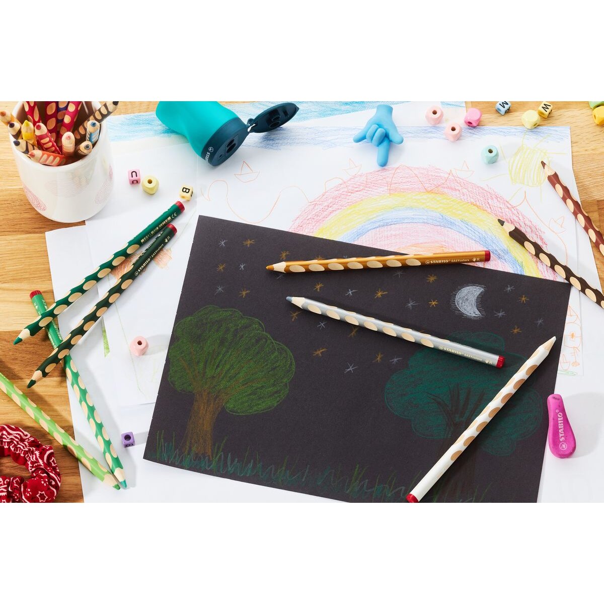 Ergonomischer Buntstift für Linkshänder - STABILO EASYcolors - Einzelstift - blauviolett