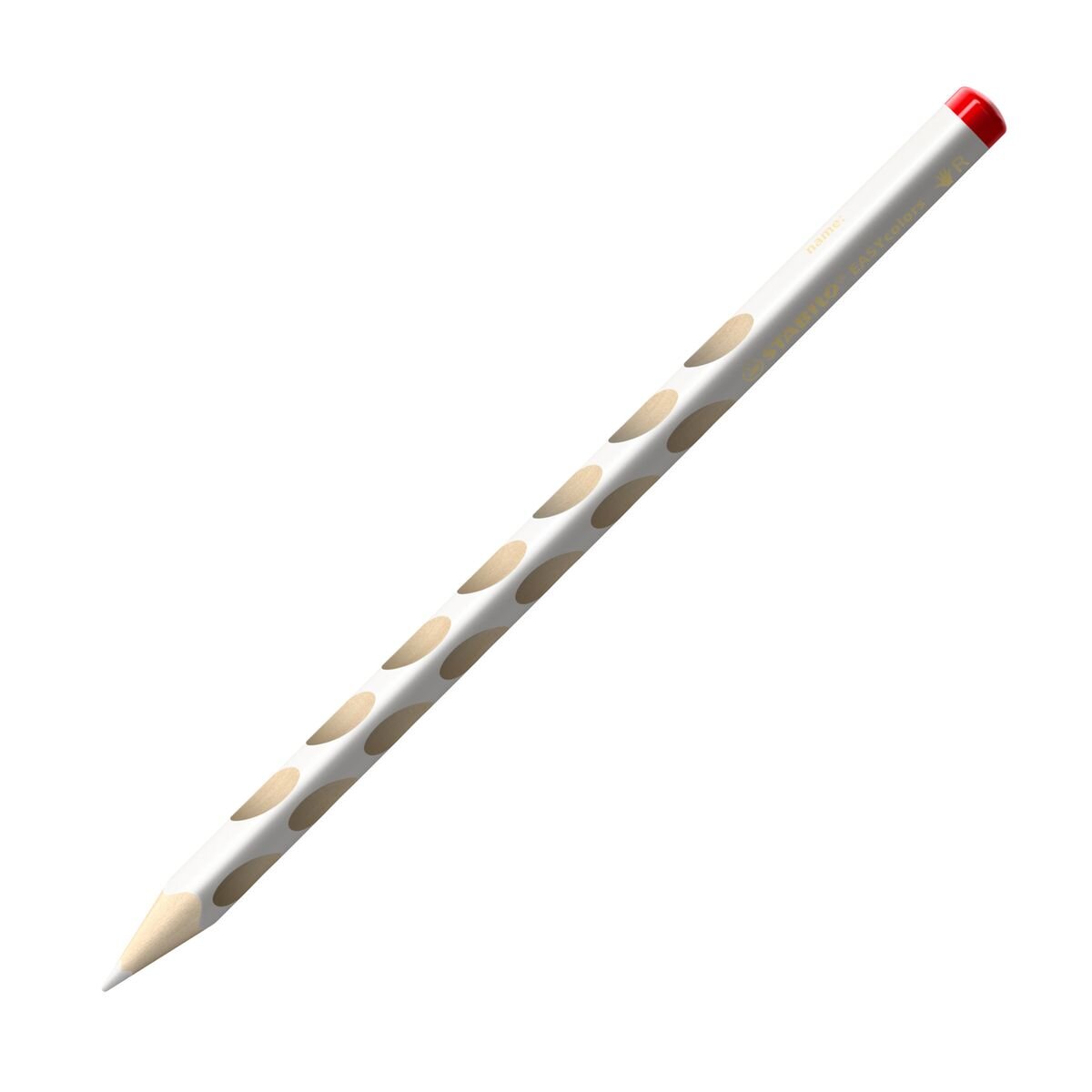 Ergonomischer Buntstift für Rechtshänder - STABILO EASYcolors - Einzelstift - weiß