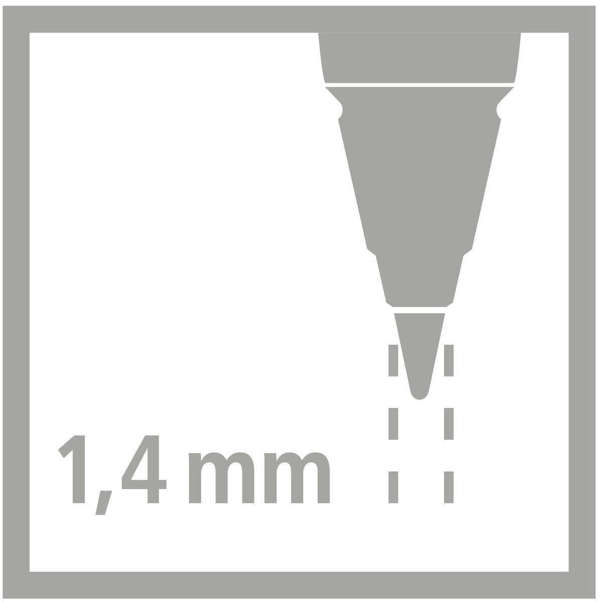 Ergonomischer Druck-Bleistift für Linkshänder - STABILO EASYergo 1.4 in ultramarinblau/neonorange - Einzelstift - inklusive 3 dünner Minen - Härtegrad HB