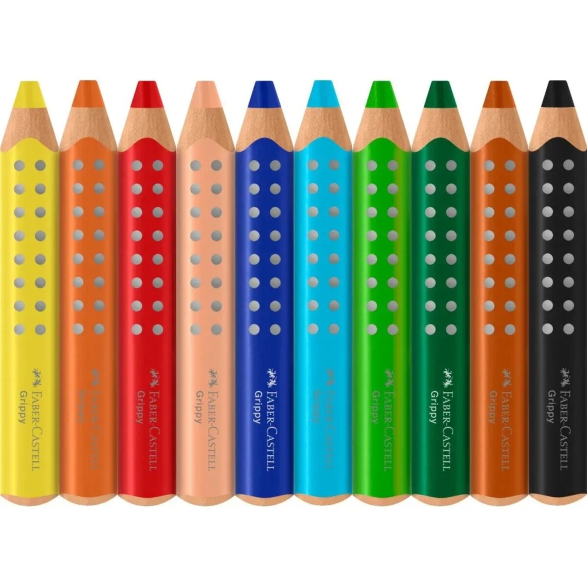 Faber-Castell Buntstift Grippy 10er Set mit weicher XXL Jumbo Mine