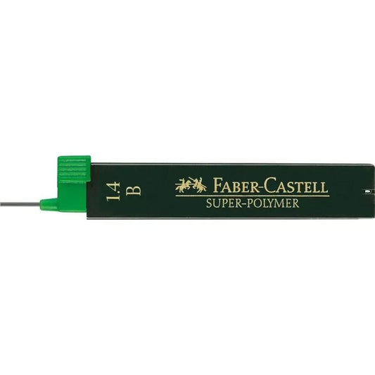 Faber-Castell Feinmine SUPER POLYMER, B, 1,4mm, 6 Stück