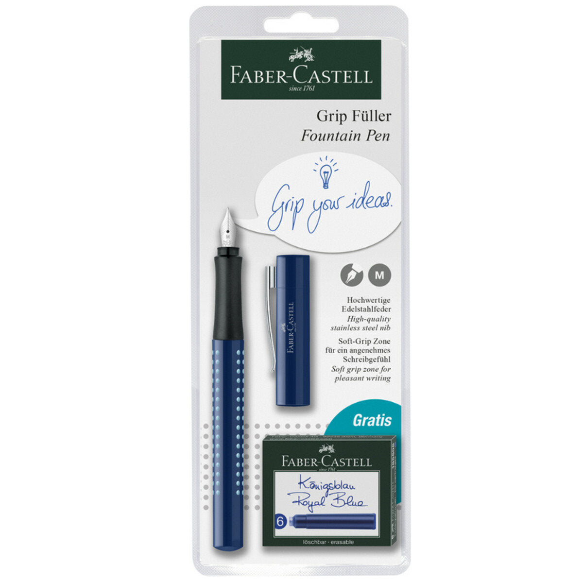 Faber-Castell Füller Grip 2010 M sortiert