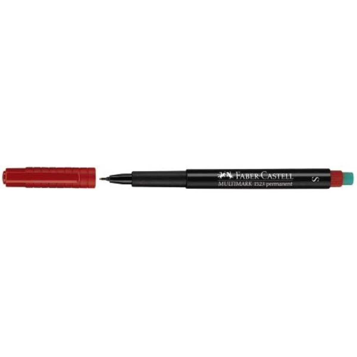 Faber-Castell Marker Multimark permanent, S, rot