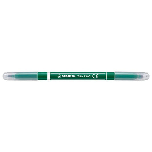 Filzstift und Fineliner in einem - STABILO Trio 2 in 1 - grün