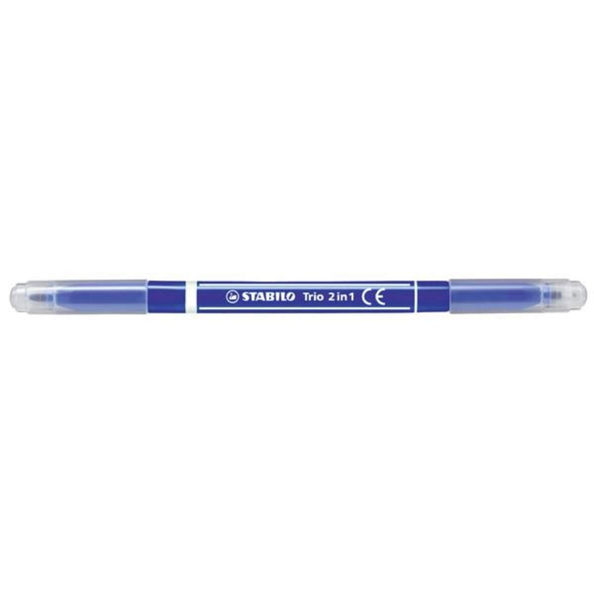 Filzstift und Fineliner in einem - STABILO Trio 2 in 1 - blau