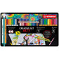 Fineliner, Premium-Filzstift mit Pinselspitze & Aquarell-Buntstift - STABILO point 88, Pen 68 brush & aquacolor - ARTY - 36er Metalletui - 12x point 88, 8x Pen 68 brush & 16x aquacolor