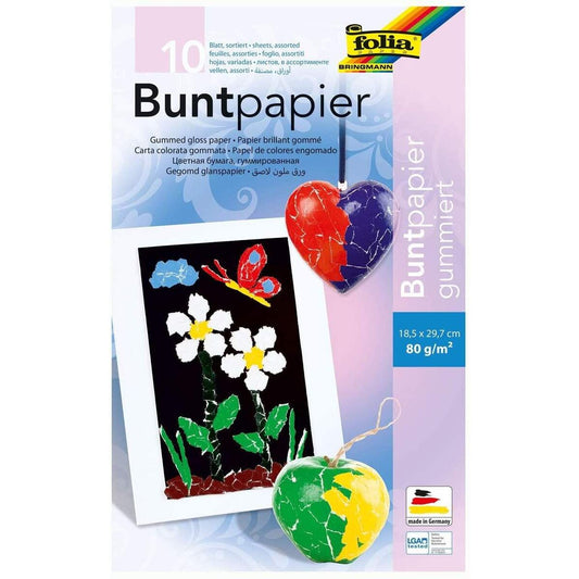 Folia Buntpapier-Mappe 10 Blatt