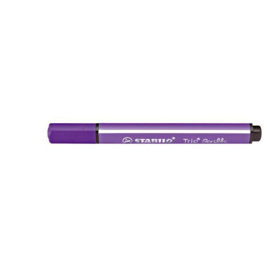 Gefederter Dreikant-Filzstift - STABILO Trio Scribbi - Einzelstift - violett