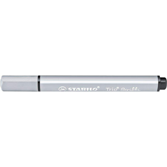 Gefederter Dreikant-Filzstift - STABILO Trio Scribbi - Einzelstift - elefantengrau