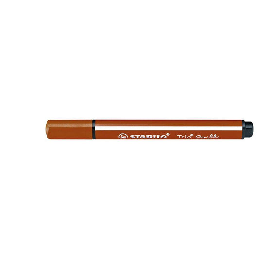 Gefederter Dreikant-Filzstift - STABILO Trio Scribbi - Einzelstift - hellbraun