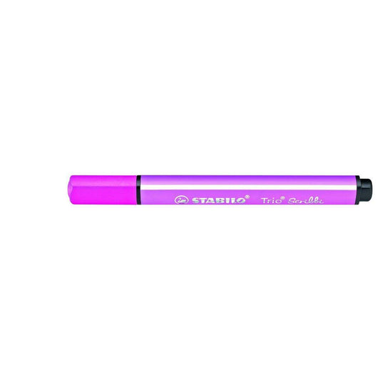 Gefederter Dreikant-Filzstift - STABILO Trio Scribbi - Einzelstift - rosa