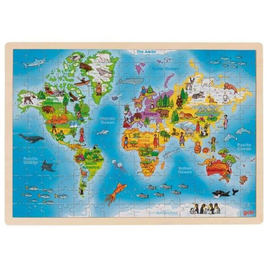 goki Einlegepuzzle Welt