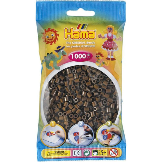 Hama Midi Bügelperlen 207-12, Braun, ca. 1.000 Stück, Ø 5,0 mm
