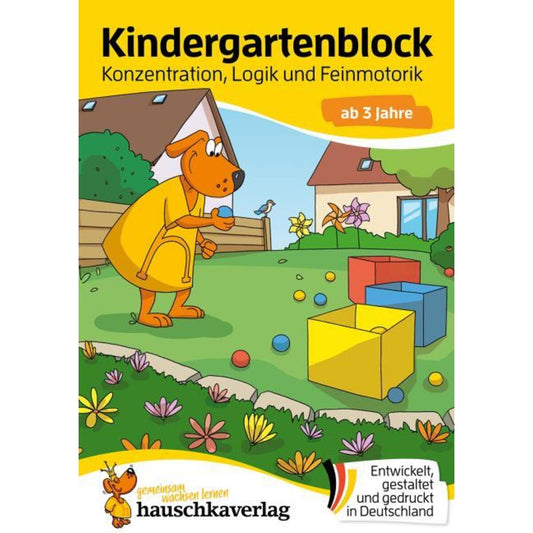 Hauschka Verlag Kindergartenblock ab 3 Jahre - Konzentration, Logik, Feinmotorik