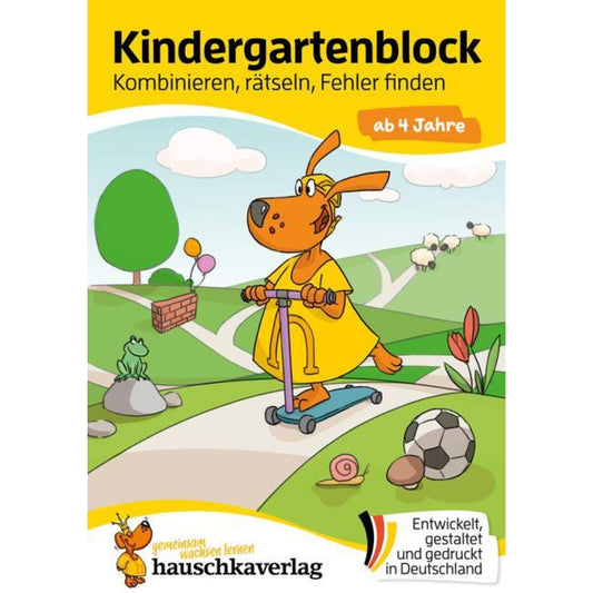 Hauschka Verlag Kindergartenblock ab 4 Jahre - kombinieren, rätseln, Fehler finden