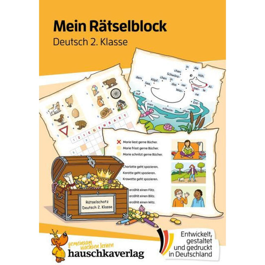 Hauschka Verlag Mein Rätselblock Deutsch 2. Klasse, DIN A5