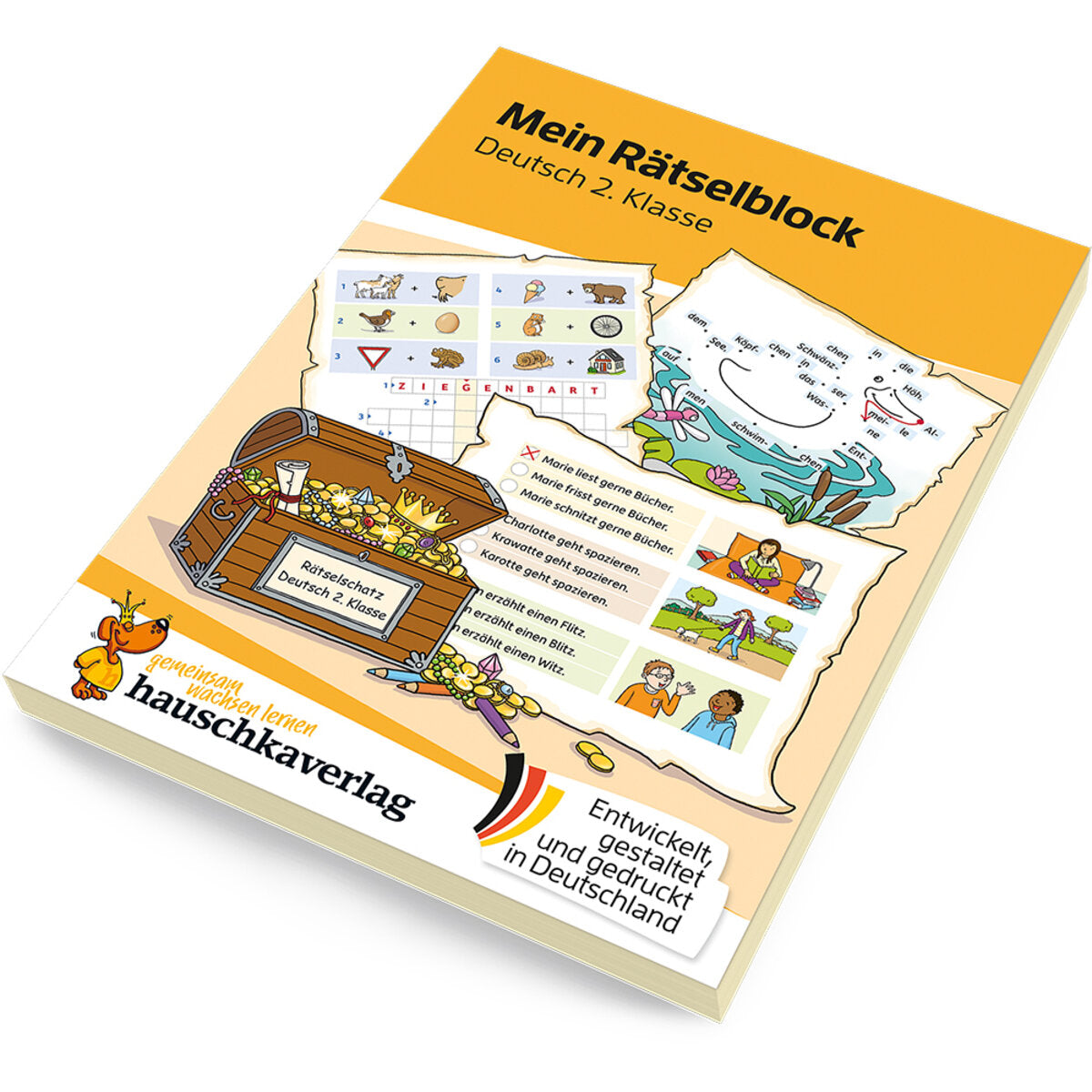 Hauschka Verlag Mein Rätselblock Deutsch 2. Klasse, DIN A5