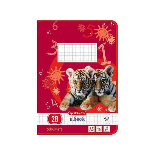 Herlitz Heft A5 Lin. 28 FSC-Mix 5x5mm kariert, 16 Blatt