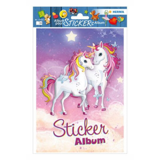 HERMA Sticker Sammelalbum für Kids, A5, Einhorn "Best Friends" (16 Seiten, blanko)