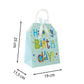 Idena Geschenktasche Happy Birthday blau 19 x 25 x 11,5 cm