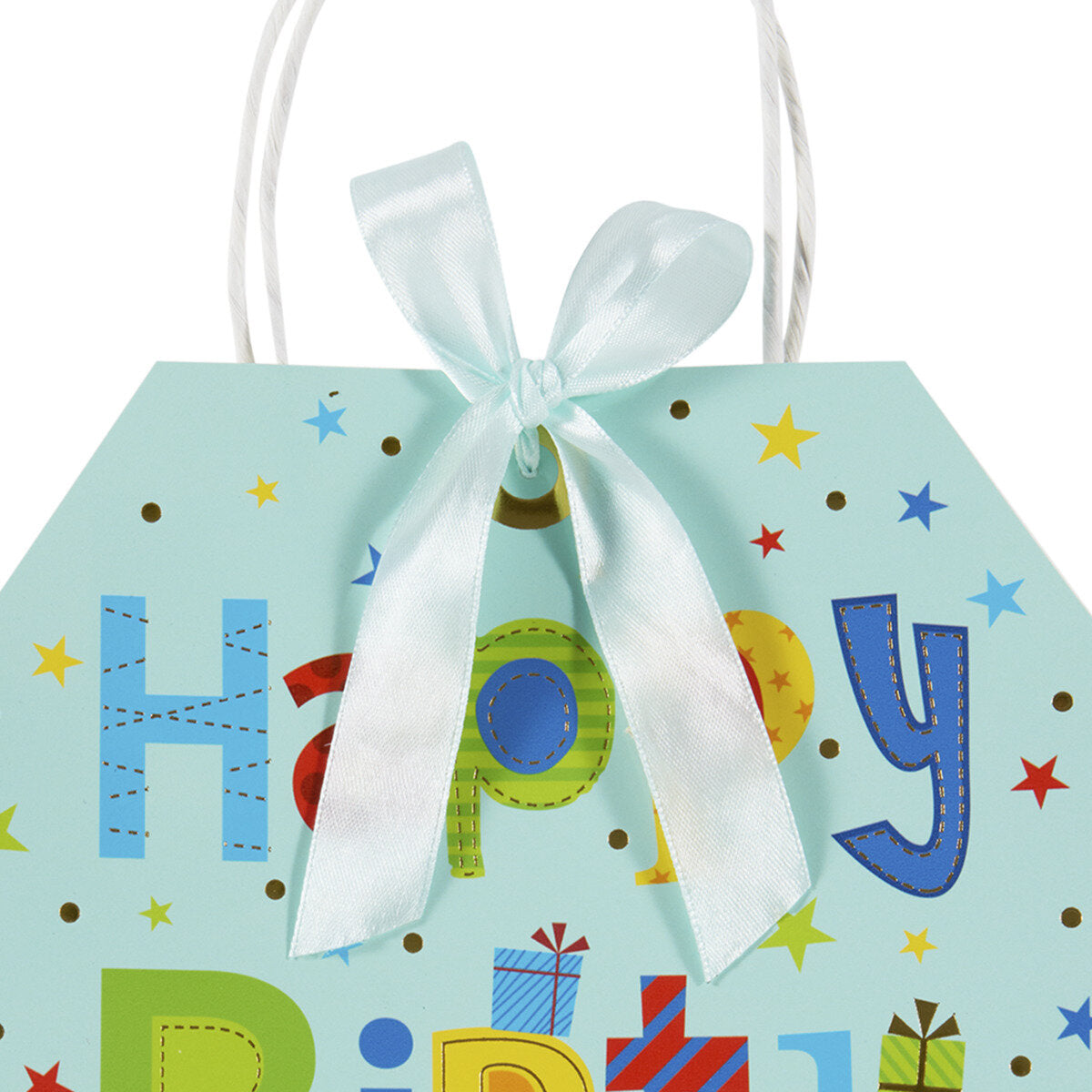 Idena Geschenktasche Happy Birthday blau 19 x 25 x 11,5 cm