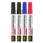 Idena Permanentmarker 4er 2x Schwarz,1x Blau und Rot