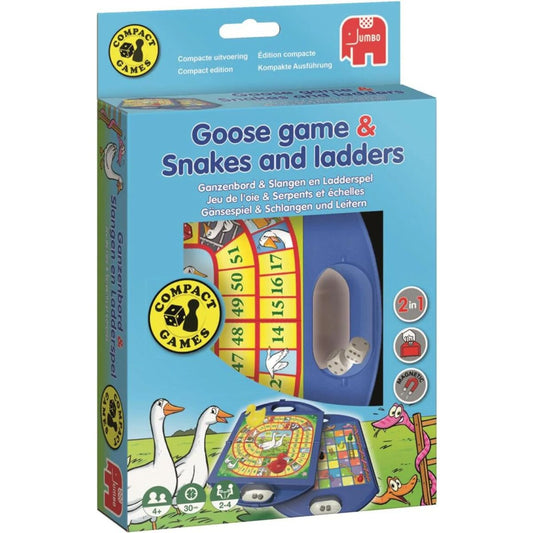 Jumbo Spiele Gänsespiel & Schlangen und Leitern Kompaktspiel