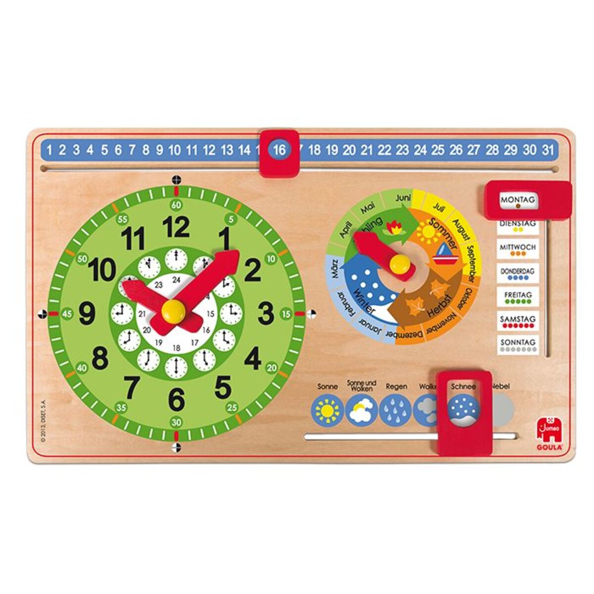 Jumbo Spiele GOULA Kalenderuhr Kleinformat