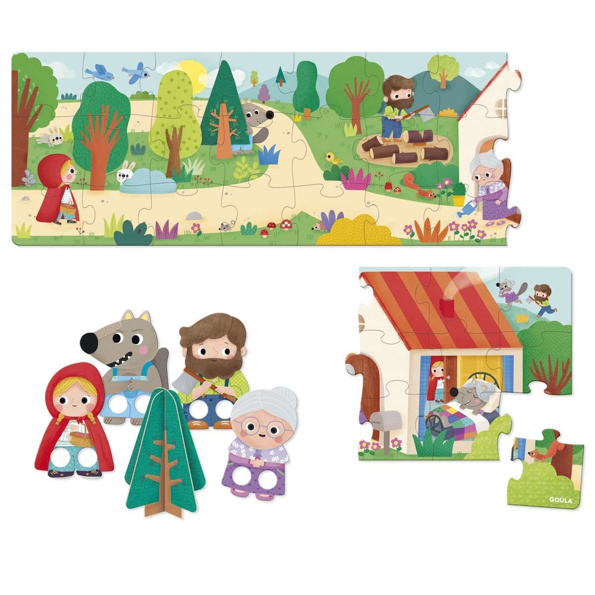 Jumbo Spiele GOULA XXL Puzzle Red Riding Hood, 30 Teile