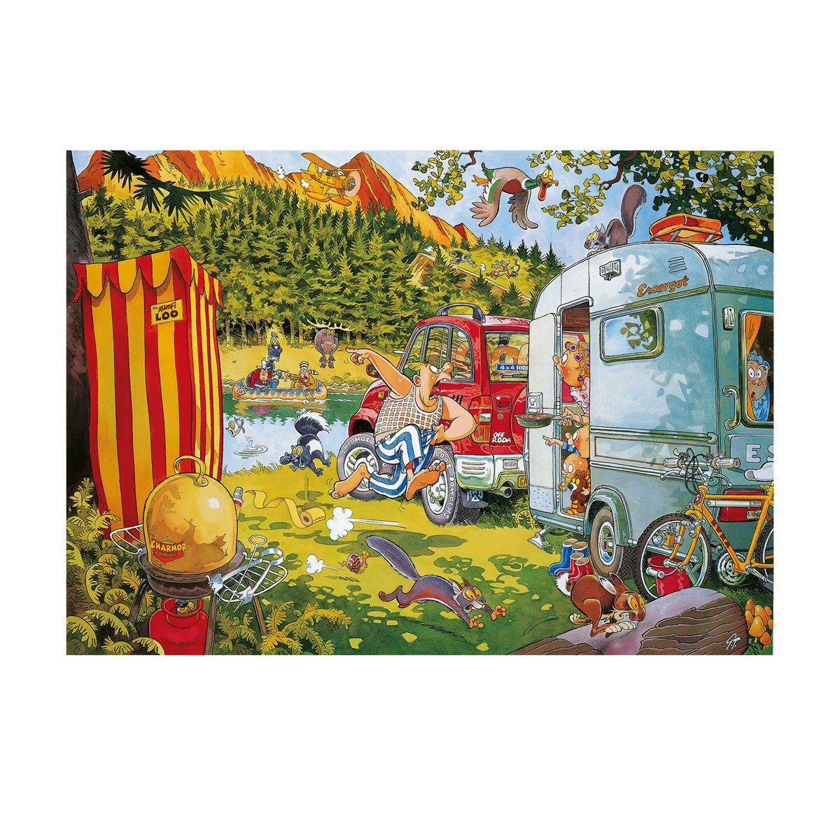 Jumbo Spiele Puzzle - Wasgij Retro Original 7, Bear Necessities! 1000 Teile