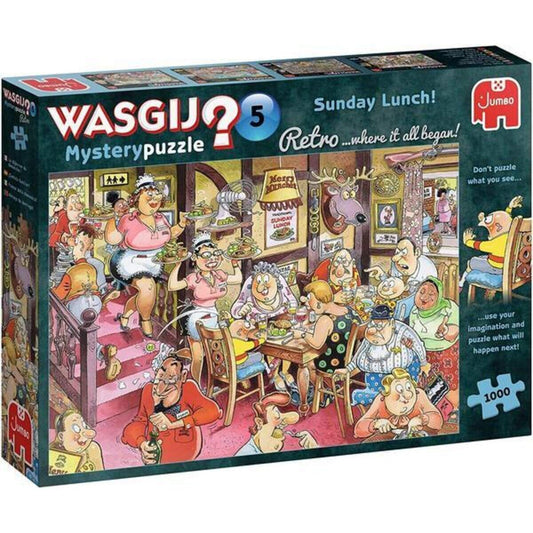 Jumbo Spiele Puzzle - Wasgij Retro Mystery 5 Sonntagsessen! 1000 Teile