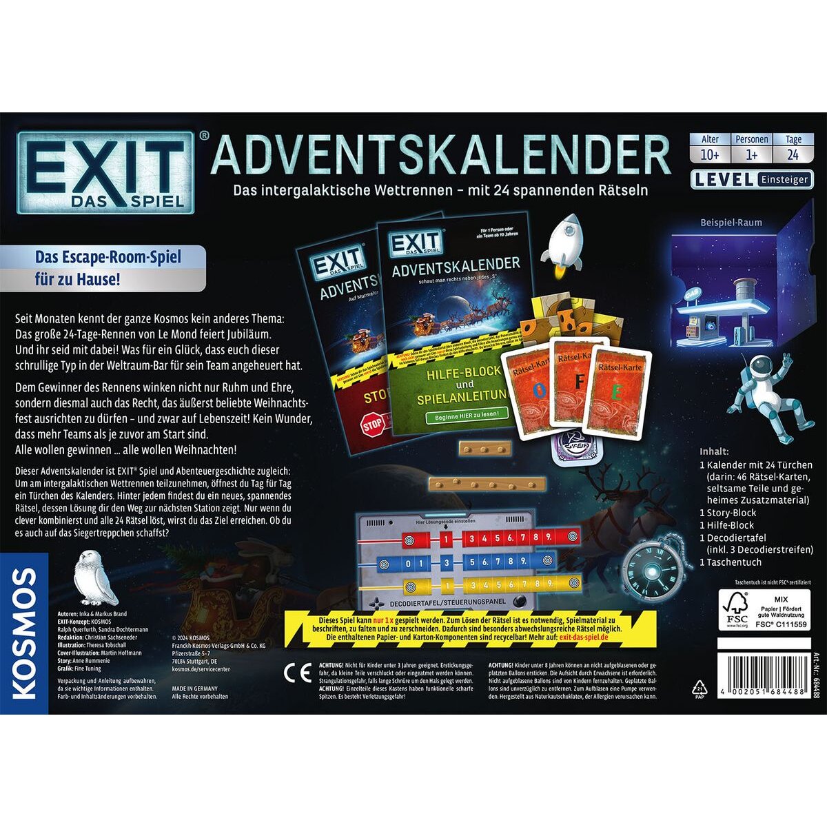 KOSMOS EXIT® Das Spiel - Das Intergalaktische Wettrennen, Adventskalender