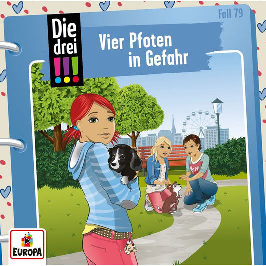 KOSMOS Hörspiel CD Die drei !!! 79 - Vier Pfoten in Gefahr