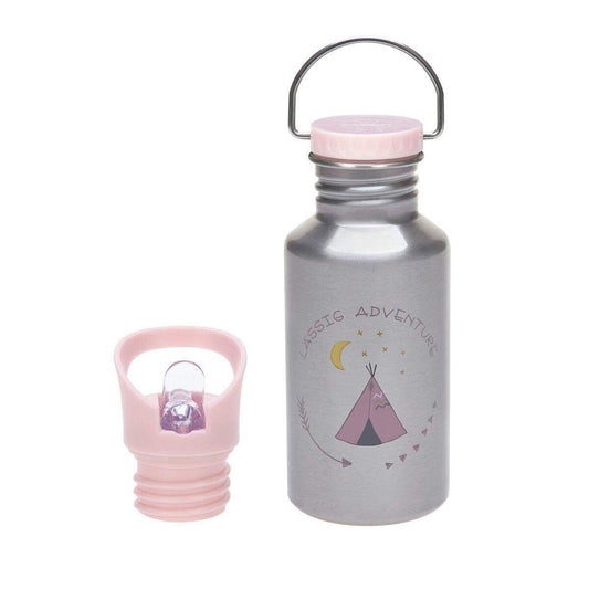 Lässig Kinder Trinkflasche Edelstahl - Bottle, Adventure Tipi 0,5L