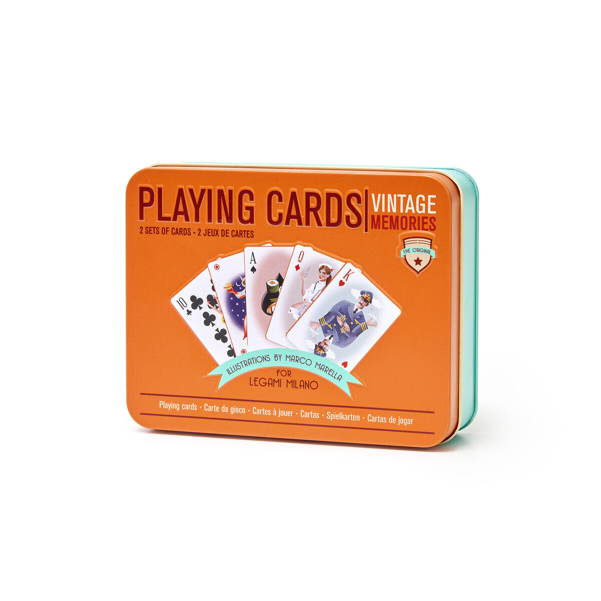Legami Poker 54 Spielkarten Designer Marco Marella wasserfest