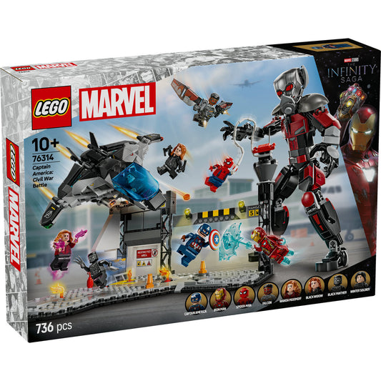 LEGO® Marvel Super Heroes 76314 Captain America: Civil War Actionduell
