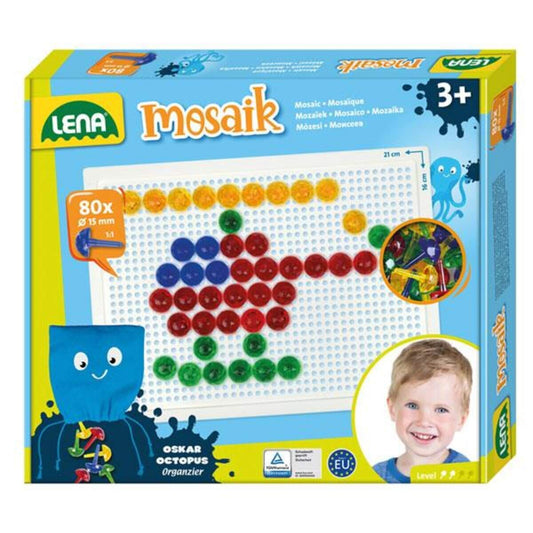 LENA® Lena Mosaik Set 80er, transparent 15mm