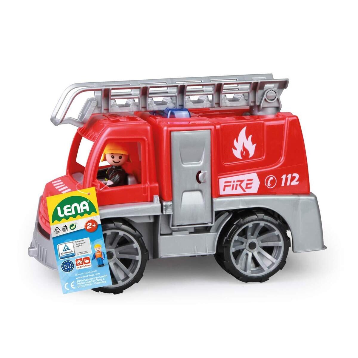 LENA® TRUXX Feuerwehr mit Leiter und Spielfigur