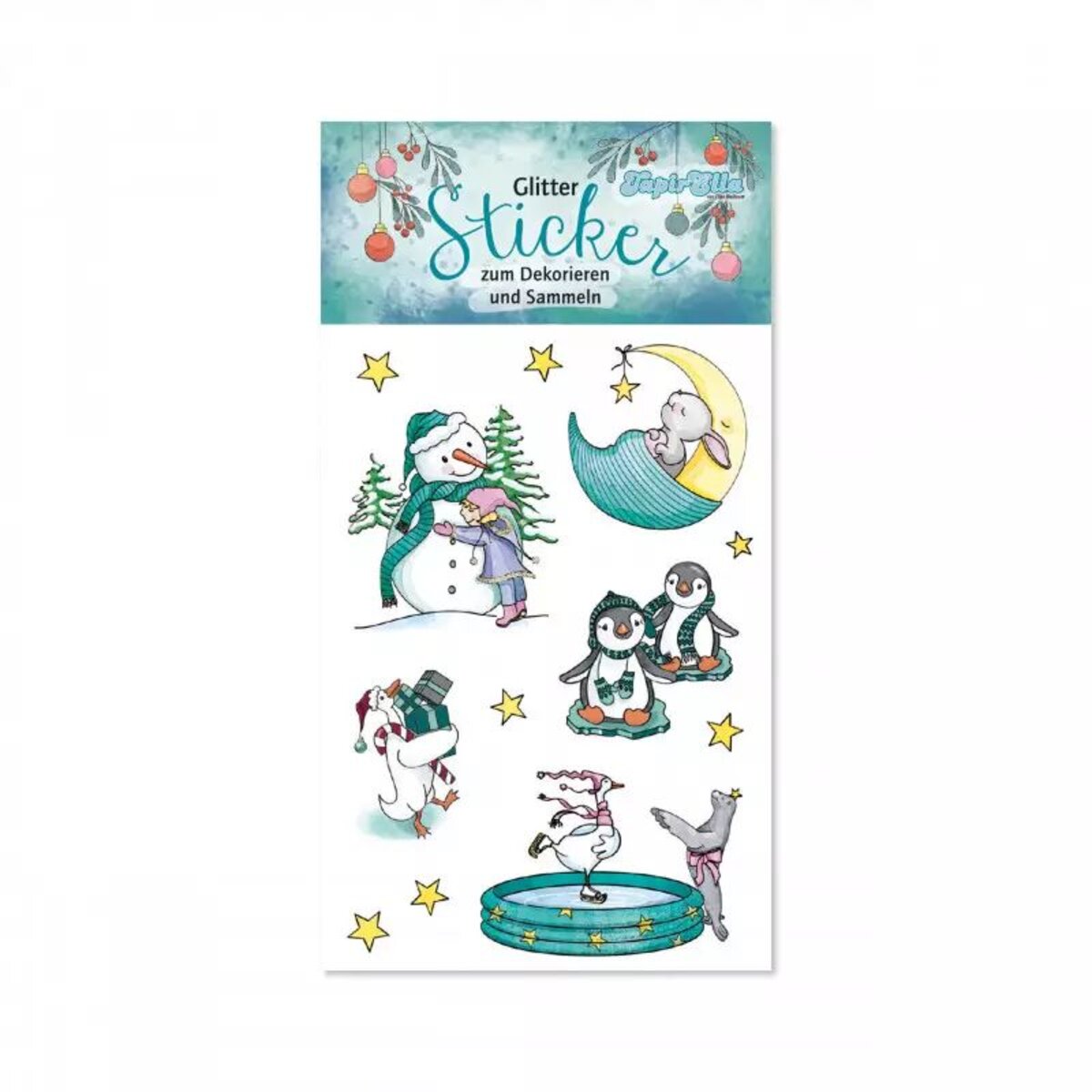 Lutz Mauder TapirElla Glitter-Sticker, Weihnachten 4