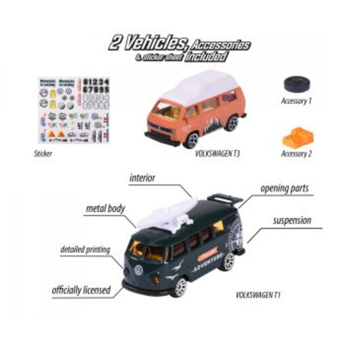 Majorette VW The Originals 2er Set Adventure