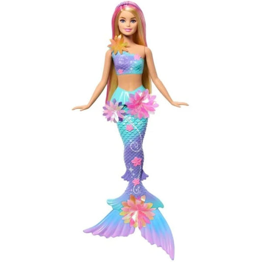 Mattel Barbie Flower Magic Meerjungfrau Spielzeugpuppe mit Perlen